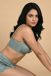 Zivame Padded Non Wired 3/4th Coverage Tshirt Bra - Silver Blue — thumbnail 4